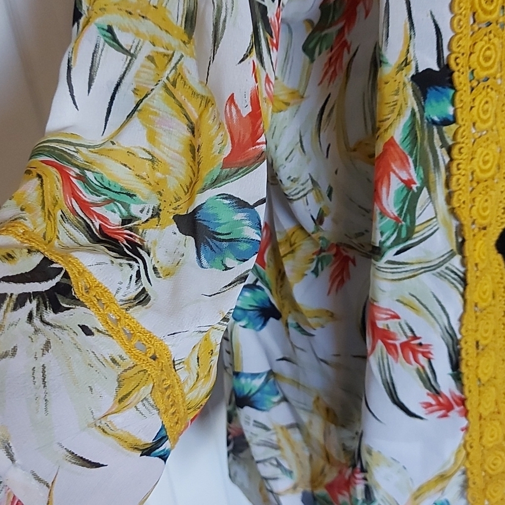 💥10 for $100💥 Jungle Print Kimono/Beach Cover-up - Picture 3 of 10